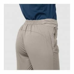 Jack Wolfskin Womens Activate Light 3/4 Cropped Softshell Trousers - Moon Rock