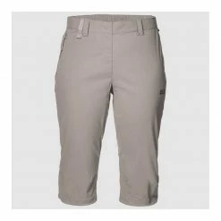 Jack Wolfskin Womens Activate Light 3/4 Cropped Softshell Trousers - Moon Rock