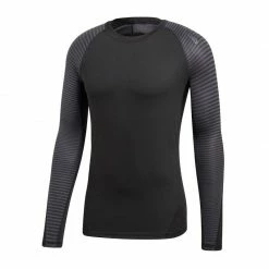 Adidas Mens AlphaSkin Climawarm Long Sleeve Shirt - Black