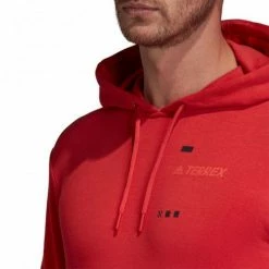 Outdoor Clothing Adidas Terrex Mens Logo Sweatshirt - Red