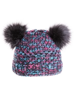Evercreatures Girls Bella Doubler Pom Bottle Hat - Black