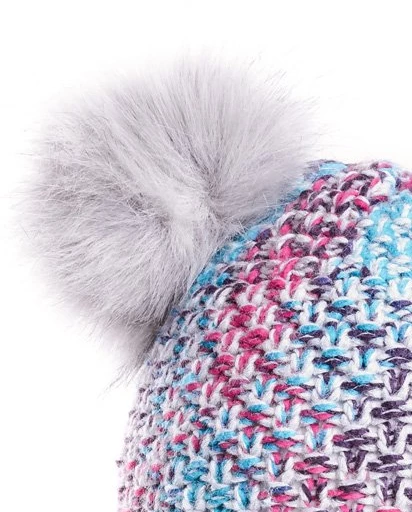 Evercreatures Girls Bella Doubler Pom Bottle Hat - Grey Hats And Beanies