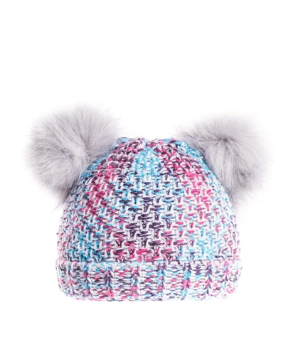 Evercreatures Girls Bella Doubler Pom Bottle Hat - Grey Hats And Beanies