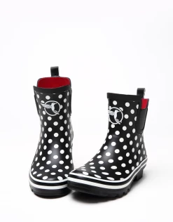 Evercreatures Black Polka Meadow Wellies Sandals