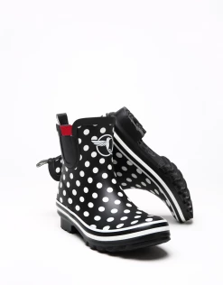 Evercreatures Black Polka Meadow Wellies Sandals