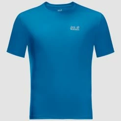 Jack Wolfskin Mens Tech T-Shirt - Blue Pacific