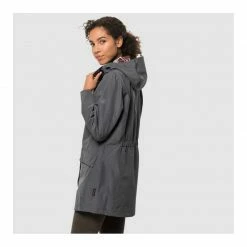 Outdoor Clothing Jack Wolfskin Womens Cape York Paradise Waterproof Coat - Asphalt