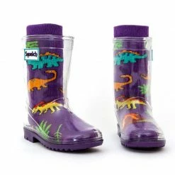 Squelch Wellies Transparent Welly Boots And Sock Package - DInos
