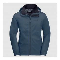 Jack Wolfskin Mens Evandale Hardshell Hiking Jacket - Thunder Blue