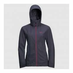 Outdoor Clothing Jack Wolfskin Womens Evandale Hardshell Hiking Jacket - Graphite