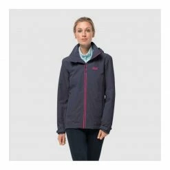 Outdoor Clothing Jack Wolfskin Womens Evandale Hardshell Hiking Jacket - Graphite