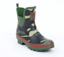 Wellington Boots Evercreatures Camouflage Meadow Ankle Wellies