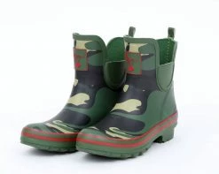 Wellington Boots Evercreatures Camouflage Meadow Ankle Wellies