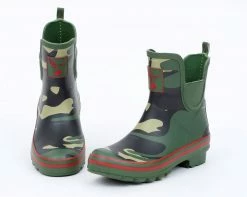 Wellington Boots Evercreatures Camouflage Meadow Ankle Wellies