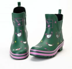 Evercreatures Chicken Meadow Ankle Wellies Wellington Boots