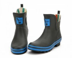 Wellington Boots Evercreatures Charcoal Meadow Ankle Wellies