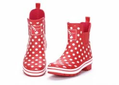 Evercreatures Polka Dot Meadow Ankle Wellies Wellington Boots