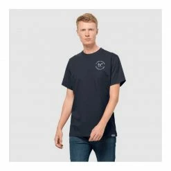 Jack Wolfskin Mens Freedom In Nature Organic T-Shirt - Night Blue