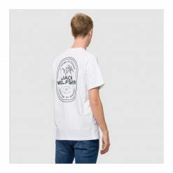 Jack Wolfskin Mens Freedom In Nature Organic T-Shirt - White Rush Outdoor Clothing