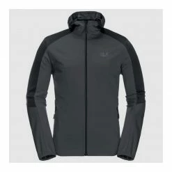 Jack Wolfskin Mens Go Hike Softshell Windproof Hiking Jacket - Phantom