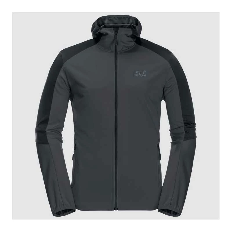 Jack Wolfskin Mens Go Hike Softshell Windproof Hiking Jacket - Phantom