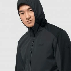 Jack Wolfskin Mens Go Hike Softshell Windproof Hiking Jacket - Phantom