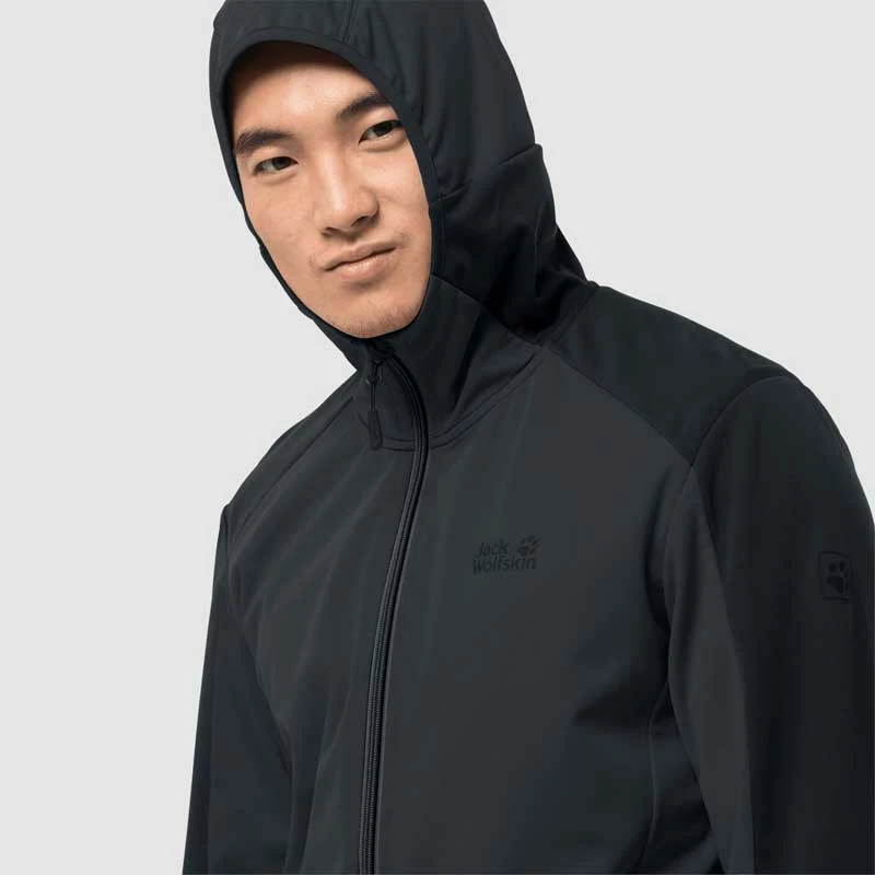 Jack Wolfskin Mens Go Hike Softshell Windproof Hiking Jacket - Phantom
