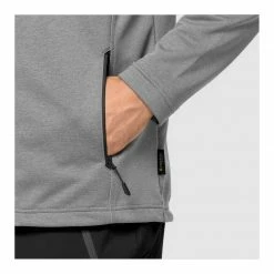 Outdoor Clothing Jack Wolfskin Mens Horizon Hooded Jacket - Alloy