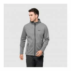Outdoor Clothing Jack Wolfskin Mens Horizon Hooded Jacket - Alloy