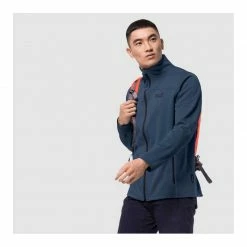 Outdoor Clothing Jack Wolfskin Mens Horizon Jacket - Thunder Blue