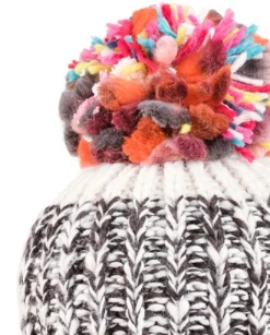 Evercreatures Ladies Lulu Chunky Knit Bobble Hat - Fleece Lined - Black