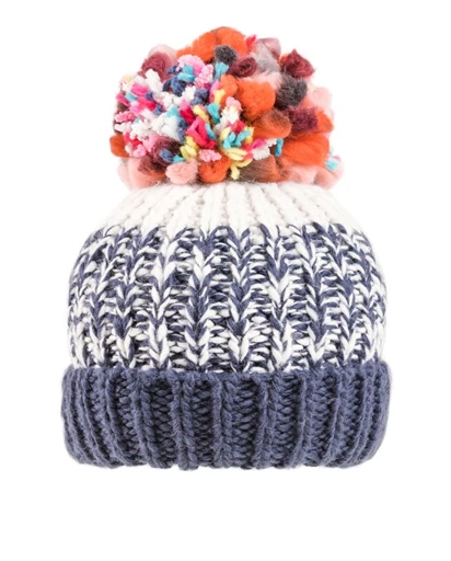 Evercreatures Hats Ladies Lulu Chunky Knit Bobble Hat - Fleece Lined - Navy