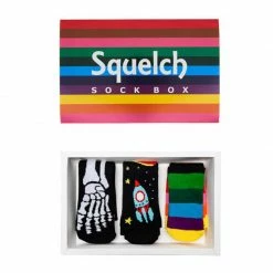 Ski Socks Squelch Wellies Set Of Three Squelch Mini Welly Socks In A Gift Box 9