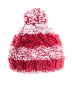Evercreatures Mens Pop Bobble Hat - Fleece Lined - Cherry Outdoor Clothing