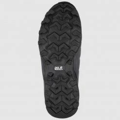 Jack Wolfskin Mens Refugio Texapore Low M Waterproof Leather Hiking Boots - Grey / Black