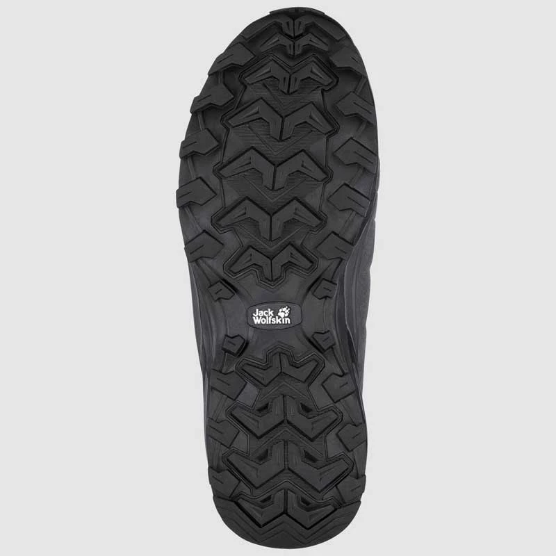 Jack Wolfskin Mens Refugio Texapore Low M Waterproof Leather Hiking Boots - Grey / Black