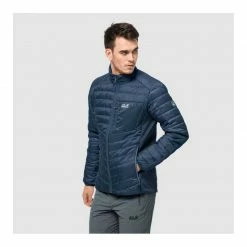 Outdoor Clothing Jack Wolfskin Mens RouteBurn Windproof Insulated Jacket - Thunder Blue