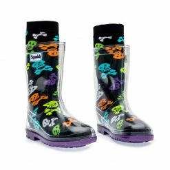 Squelch Wellies Transparent Welly Boots And Sock Package - Camo Jackets