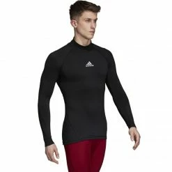 Outdoor Clothing Adidas Mens Alphaskin Sport Long Sleeve Climawarm T-Shirt - Black