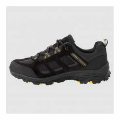 Jack Wolfskin Mens Vojo 3 Texapore Low Waterproof Hiking Boots With Leather - Black / Burly Yellow Trainers