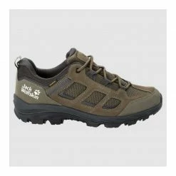 Trainers Jack Wolfskin Mens Vojo 3 Texapore Low Waterproof Hiking Boots With Leather - Khaki / Phantom