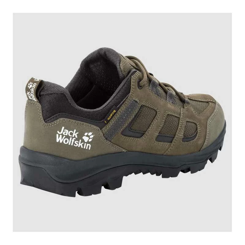 Trainers Jack Wolfskin Mens Vojo 3 Texapore Low Waterproof Hiking Boots With Leather - Khaki / Phantom