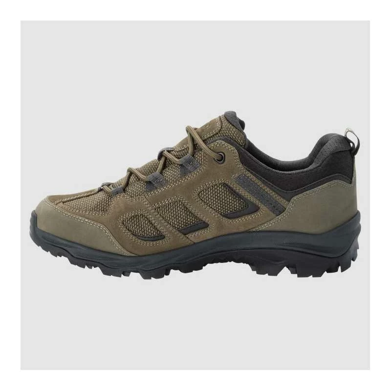 Trainers Jack Wolfskin Mens Vojo 3 Texapore Low Waterproof Hiking Boots With Leather - Khaki / Phantom