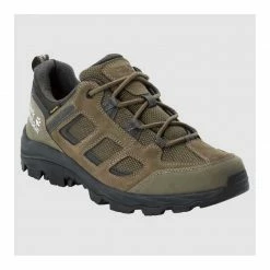 Trainers Jack Wolfskin Mens Vojo 3 Texapore Low Waterproof Hiking Boots With Leather - Khaki / Phantom