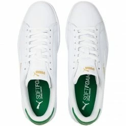 Puma Mens Smash V2 LM Shoes - White/Green Trainers