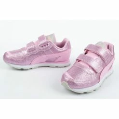 Puma Junior Vista Glitz Shoes - Pink Footwear