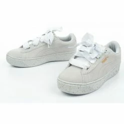 Footwear Puma Womens Vikky Platform Ribbon Shoes - White