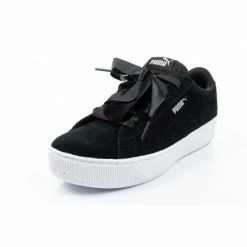 Puma Womens Vikky Platform Ribbon Shoes - Black