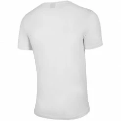 4F Mens Round Neck T-shirt - White Outdoor Clothing