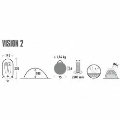 Tents High Peak Vision 2 Tent - Pearl